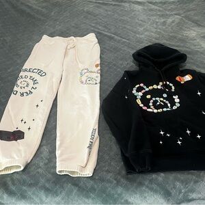 Teddy Fresh Sweats Set Small Hoodie + Pants Graphic Matching Set